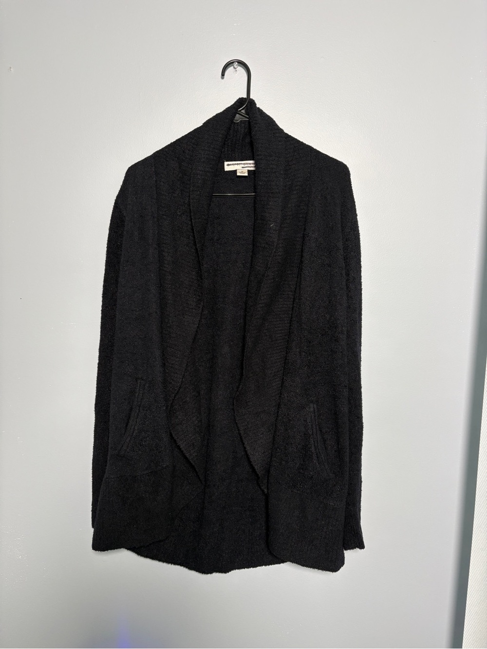 Barefoot Dreams Black Open-Front Cozy Cardigan